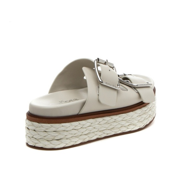 NWT J/SLIDES BONNIE Bone Leather Sandal - Picture 3 of 14